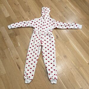 GAP Kids White One Piece with Red Hearts